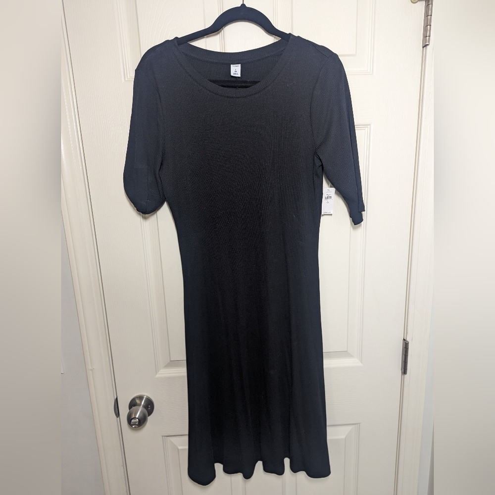 Ribbed cotton midi dress